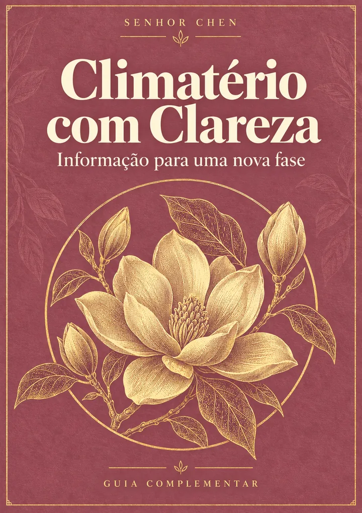 Arte de capa do guia Climatério com Clareza